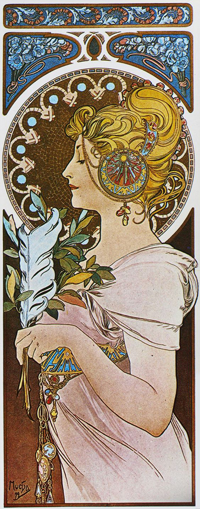 Feather Alphonse Mucha